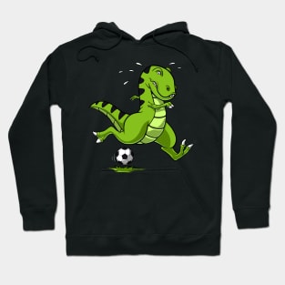 T-Rex Dinosaur Soccer Player Hoodie